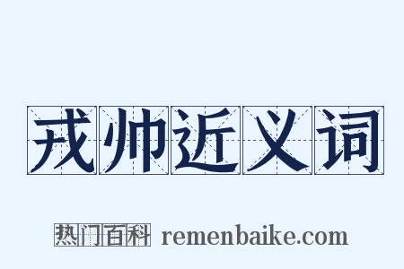 戎帅近义词是什么意思的图片